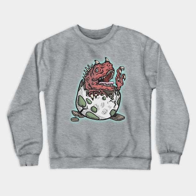 Dino Hatch Crewneck Sweatshirt by picklenickel